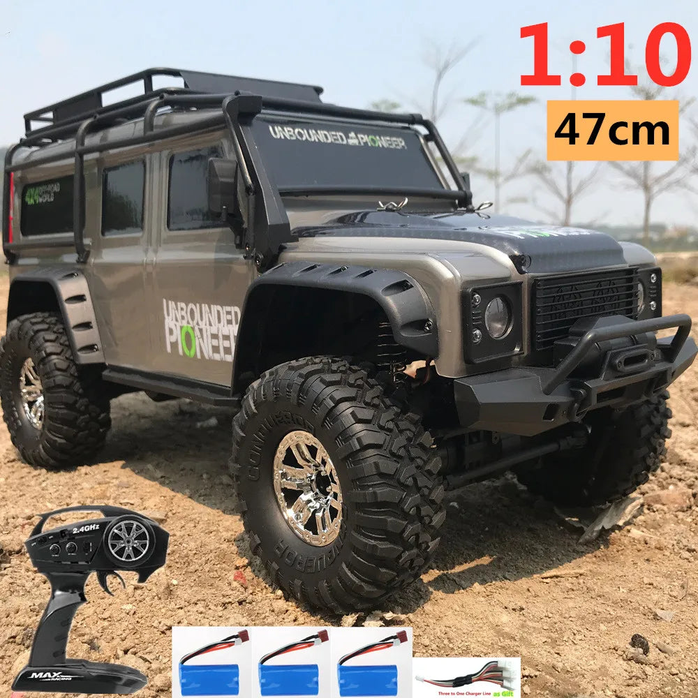 Coche RC de simulación de alta velocidad con control inalámbrico eléctrico, escala 1:10, 2.4G, 4WD, con amortiguadores, vehículo todoterreno.