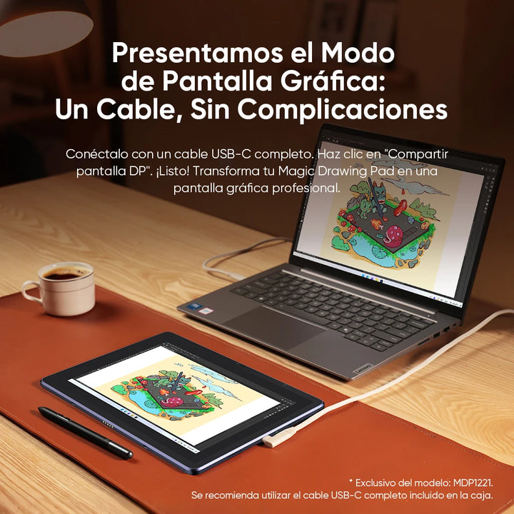 Tableta de dibujo XPPen Magic Drawing Pad de 12,2 pulgadas, Android, 8 GB/256 GB, 8000 mAh, con lápiz óptico X3 Pro Slim, 60 grados de inclinación, tableta de dibujo Android 15
