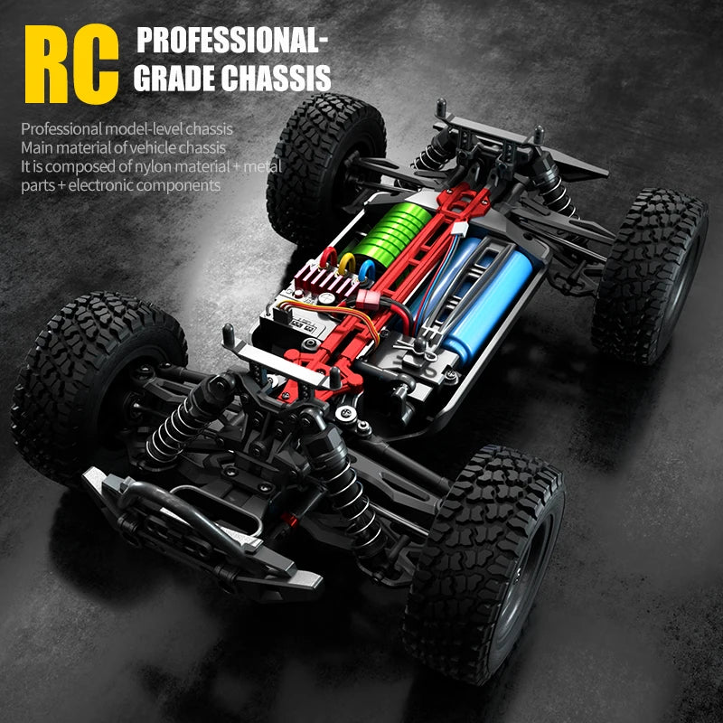 1:16 4WD RC coche de alta velocidad sin escobillas 70 km/h competición todoterreno coche de escalada 2,4G coche de juguete con Control remoto VS WLtoys 144001   Juguetes