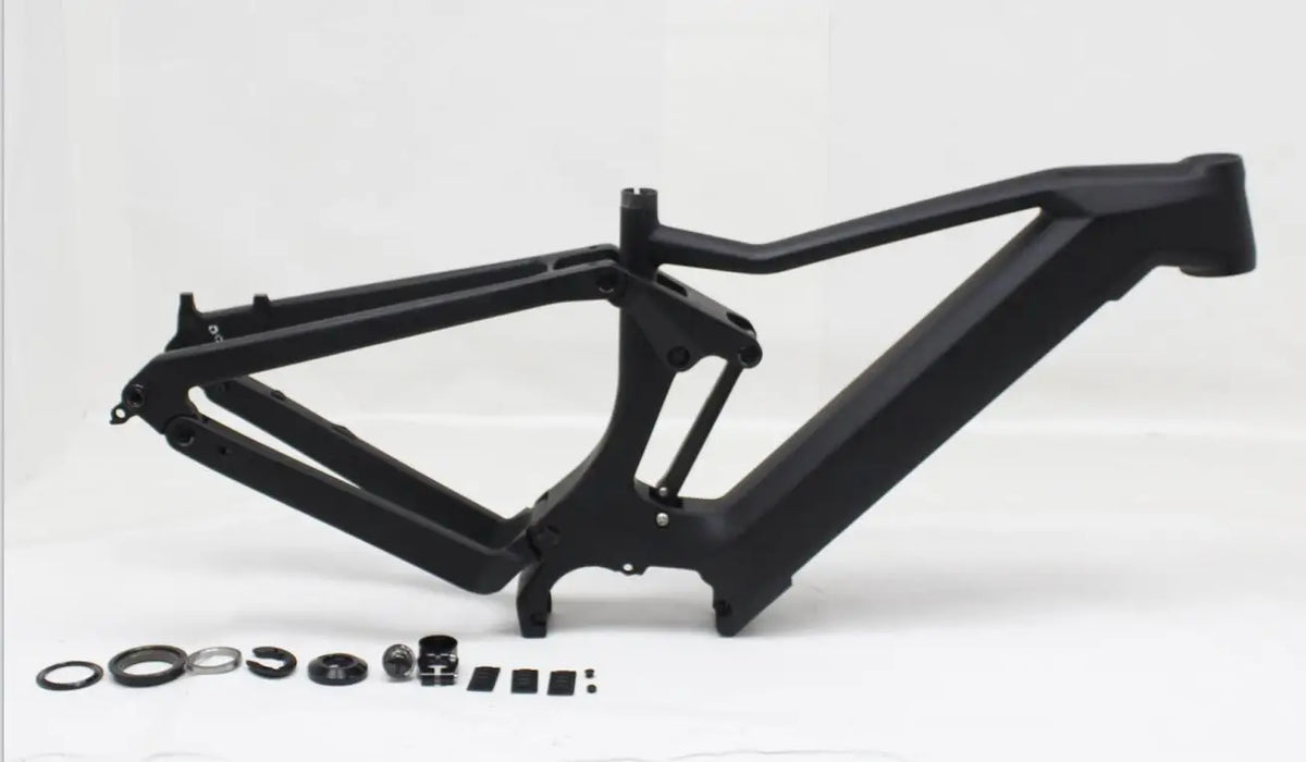 Cuadro de bicicleta de montaña eléctrica de doble suspensión, fibra de carbono completa, con frenos de disco, para MTB 29er, modelo CEF49