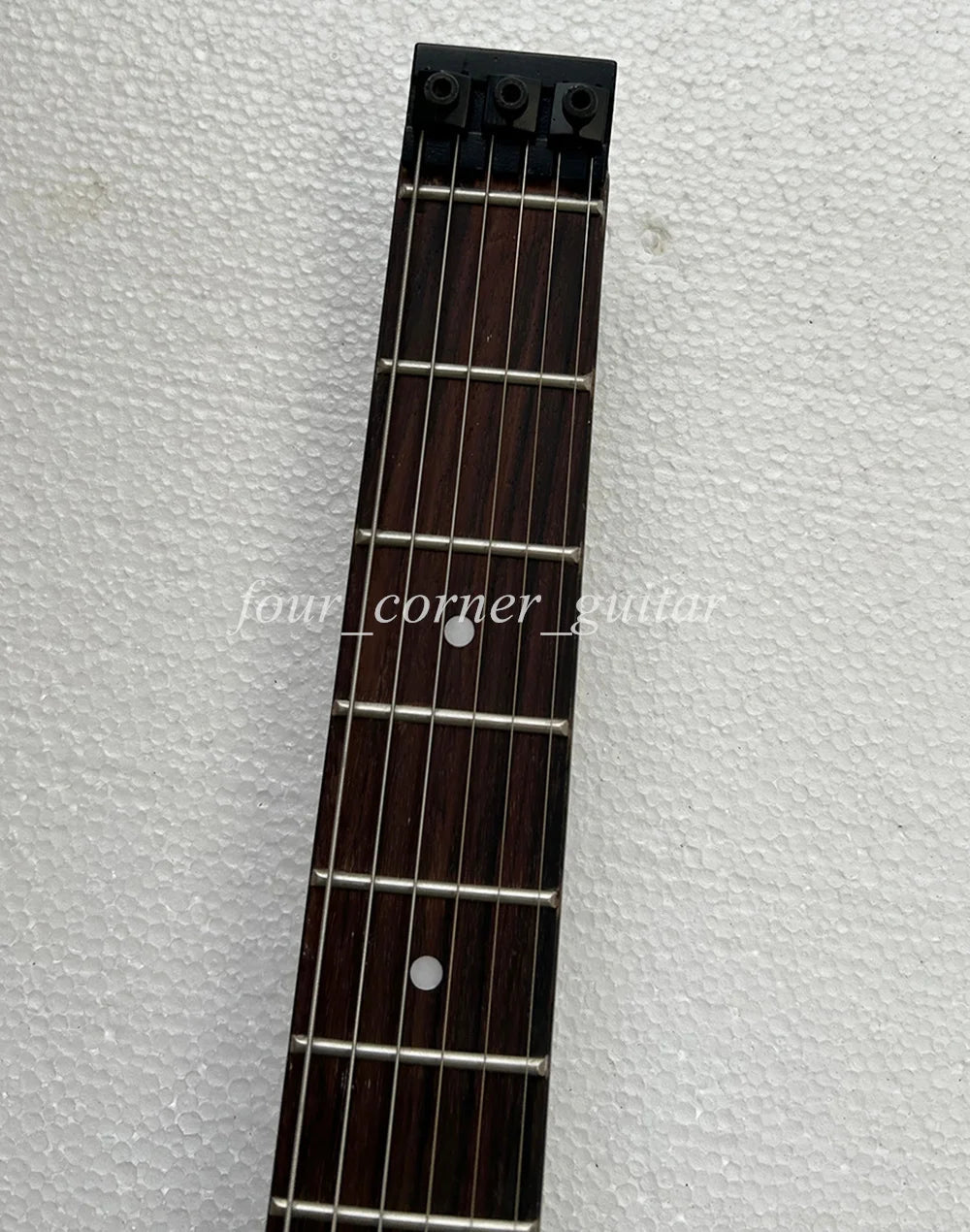 Guitarra Eléctrica de 6 Cuerdas, Roja, sin Cabeza, de Madera de Tilo, con Diapasón de Palisandro