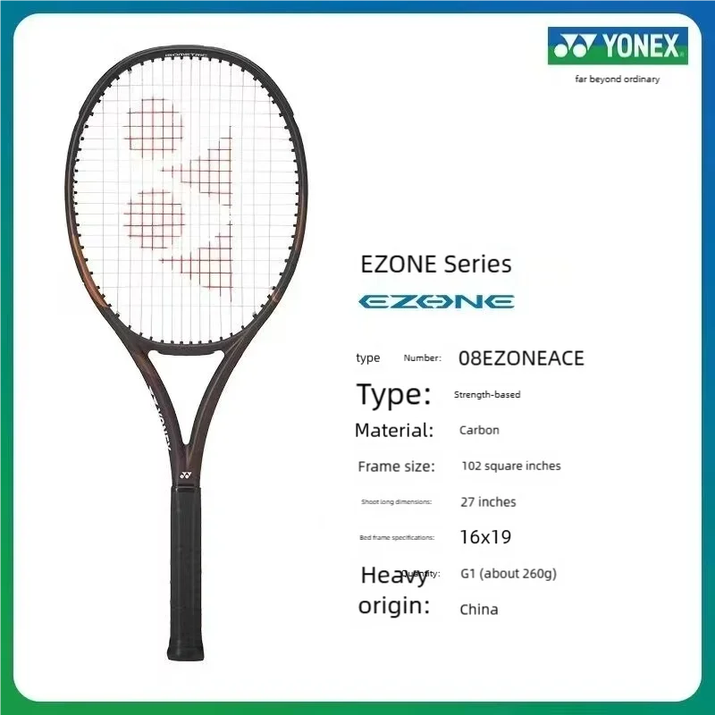 Yonex/Yonex 08 Ezone Ace Carbon, Raqueta de Tenis para Principiantes y Avanzados