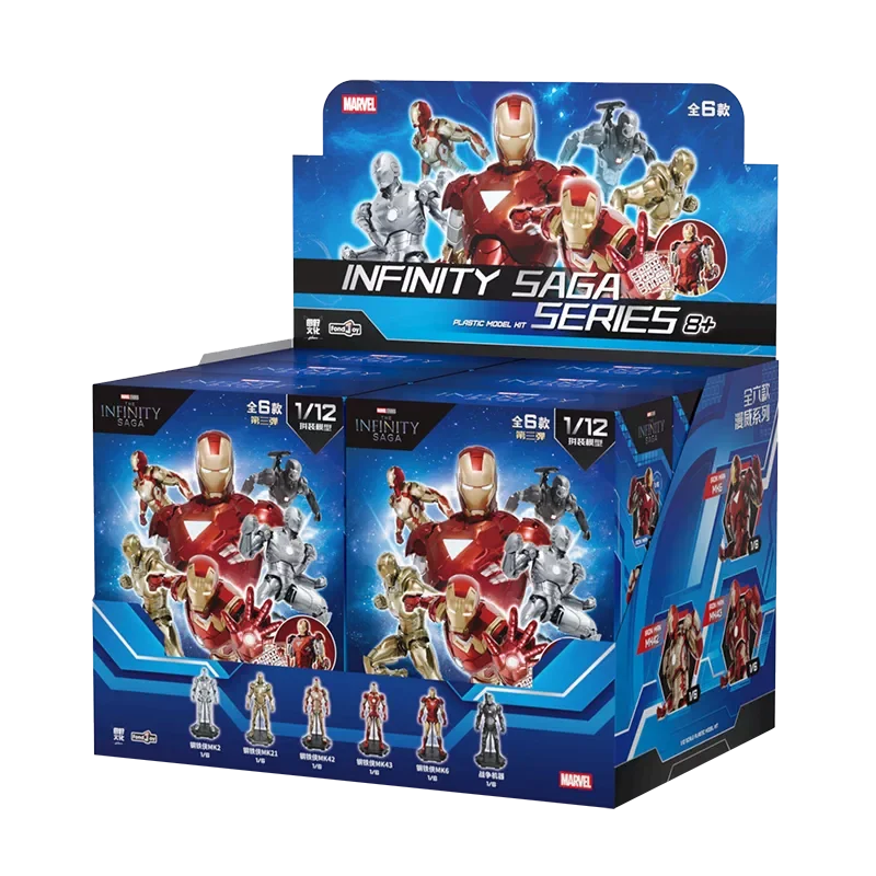 Caja Sorpresa Original de Fondjoy, Figuras de Acción de Marvel Iron Man Infinite Legends Mk2 Mk6 Mk21 Mk42 Mk43 War Machine, Juguetes para Niños, Regalo Genial