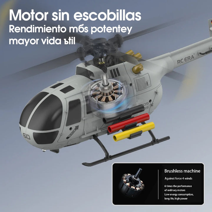 Helicóptero C186S 2,4G RC 4CH 6-Aixs giroscopio retención de altitud flujo óptico sin escobillas Helicóptero de Control remoto juguetes para chico adulto
