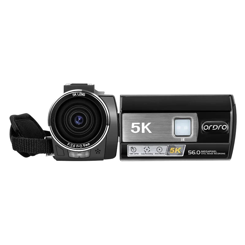 Videocámara Digital AE20 5K con Visión Nocturna Infrarroja de 3.0 Pulgadas, Cámara para Vlogs Compatible con Transmisión en Vivo en YouTube