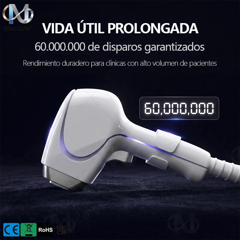 Máquina de Diodo FAC 2 EN 1 Mecavie, 5 Longitudes de Onda, 5000W, Enfriamiento con Hielo, Depilación, Eliminación de Tatuajes y Pigmentos, Equipo de Belleza para Salón