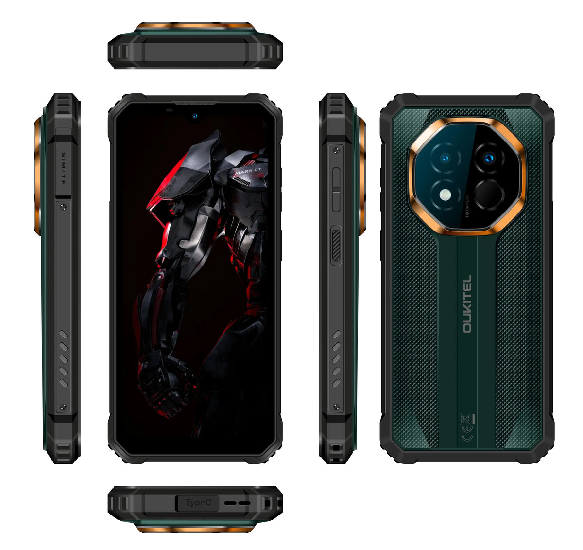 Teléfono Inteligente Resistente Oukitel G7, Pantalla de 6.52 Pulgadas, 24 GB (8+16) de RAM, 256 GB de ROM, Android 16, 10600 mAh, Cámara Principal de 64 MP, NFC, IP69K, 1080P