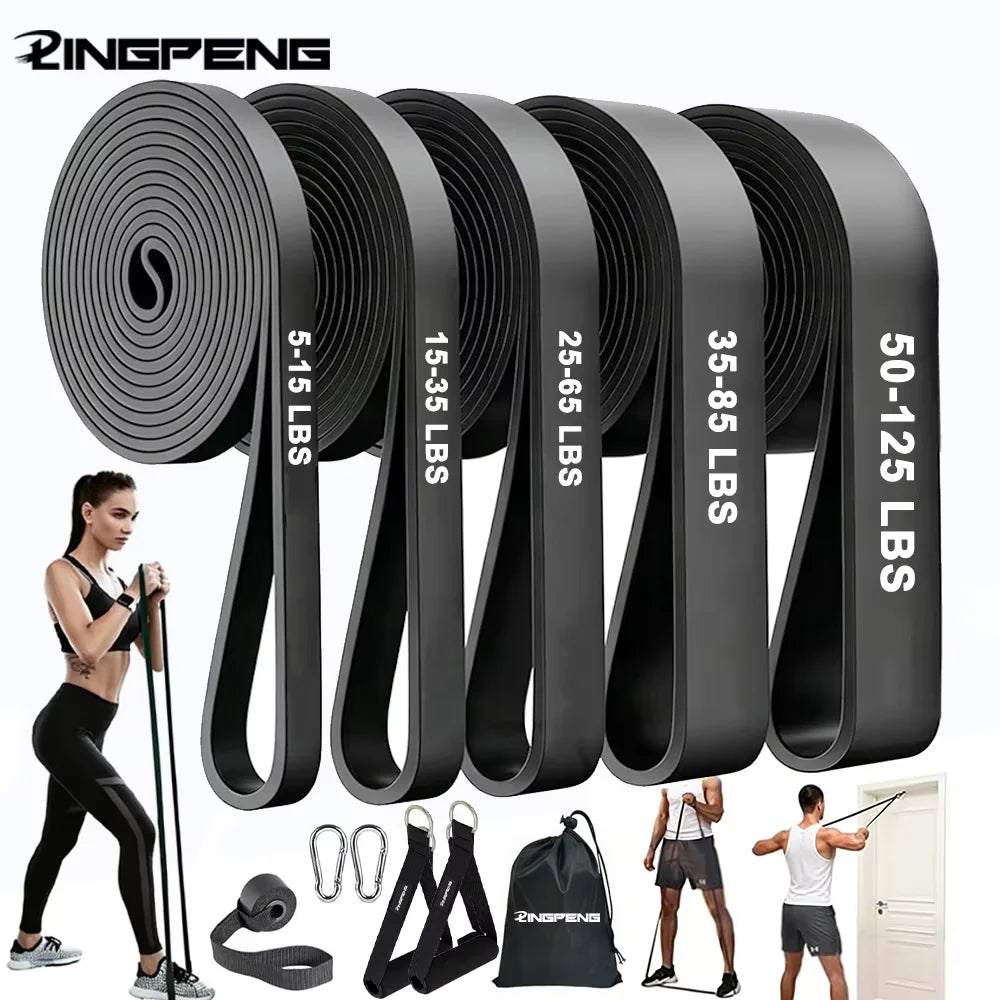 5 piezas/11 piezas de bandas de resistencia y conjuntos de accesorios, bandas de asistencia para dominadas, bandas de ejercicio para hombres y mujeres, para fitness en casa.