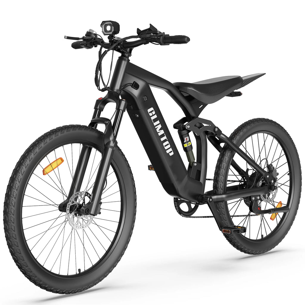 CLIMTOP Q31 Electric Bike for Adults 1000W Motor 48V 23Ah Lithium Battery 27.5" E-bike Full Suspension Bicycle for Mountains Road