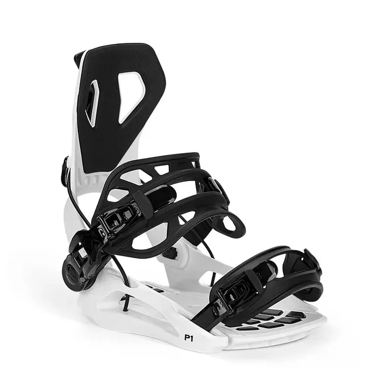 Fijaciones de Snowboard para Hombre con Sistema Step-In para Principiantes, Ligeras, Duraderas, Base de Fibra de Vidrio y EVA, Amortiguadoras, Multicolor