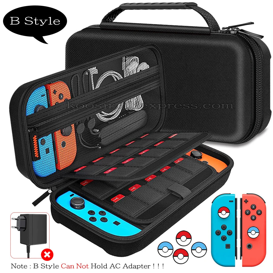 Bolsa de almacenamiento grande para Nintendo Switch, Estuche de transporte portátil SwitchOLED, bolsa de viaje de tela Oxford antiarañazos para Nintendo Switch OLED