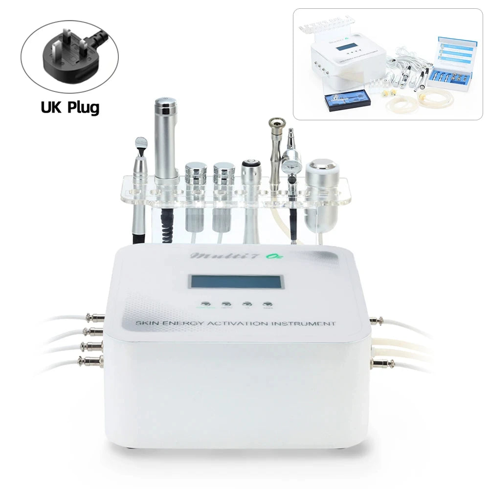 El más nuevo 8 en 1 multifuncional hidro ultrasónico RF instrumento de belleza eliminación de Estiramiento facial gestión de la piel máquina de microdermoabrasión
