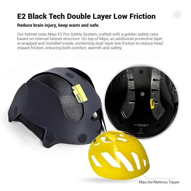 MOON-Protector de media cobertura para casco de esquí, gafas blancas autónomos, funda para casco de esquí y Snowboard