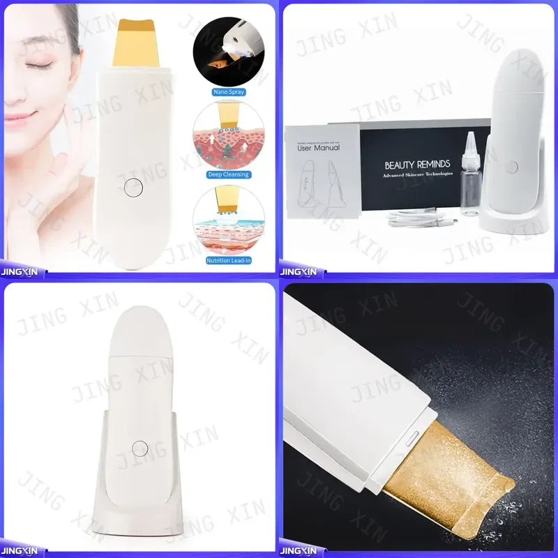 Vaporizador Facial 3 en 1, Limpiador Ultrasónico con EMS, Removedor de Puntos Negros, Dispositivo de Belleza Hidratante para Poros Faciales