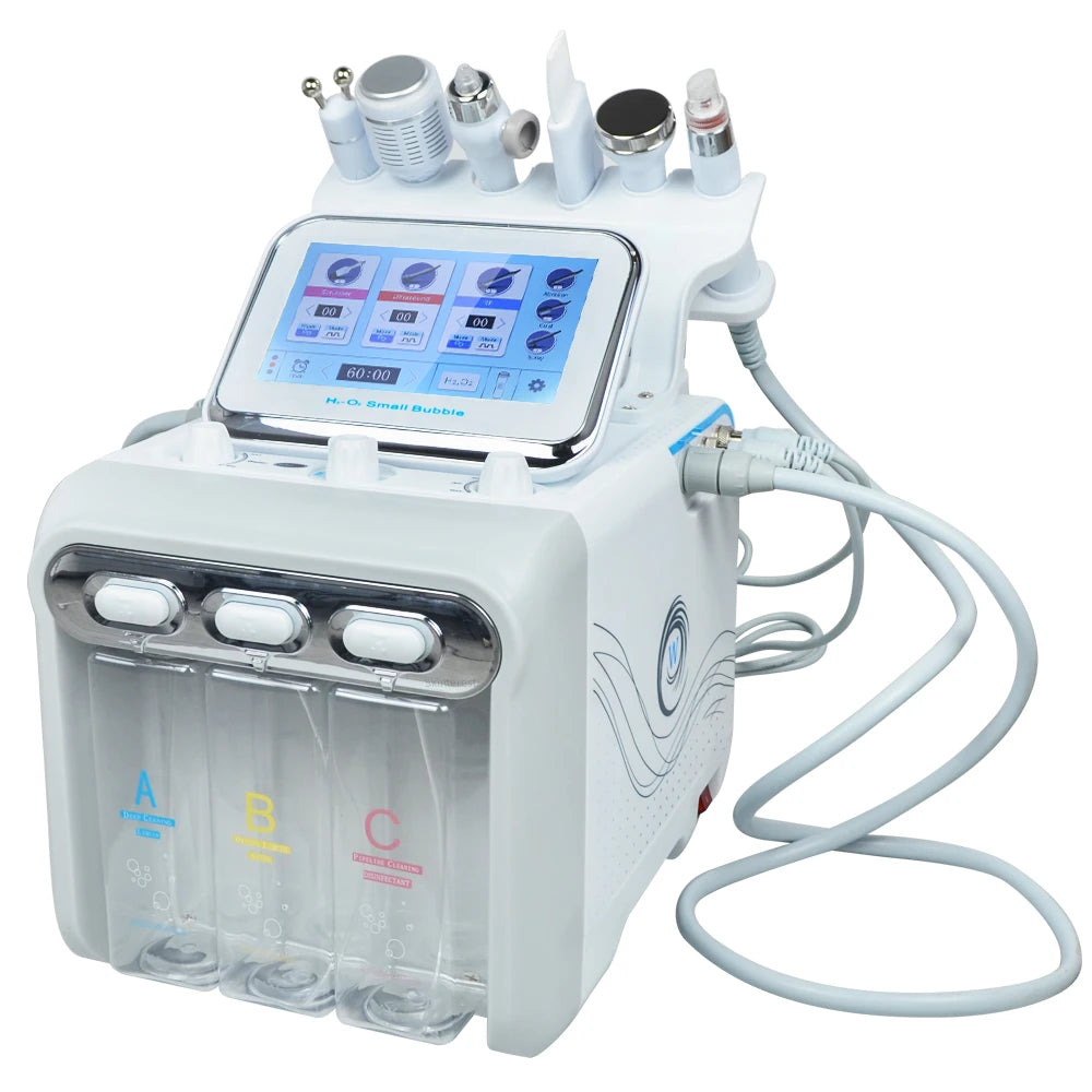 H2O2 agua oxígeno Jet Peel Hydro máquina de belleza limpieza de la piel pequeña burbuja máquina Facial antienvejecimiento eliminación de la piel muerta