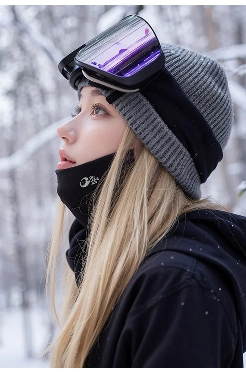Mascarilla de esquí con forro polar para hombre y mujer, polaina cálida a prueba de viento de secado rápido para ciclismo, correr, Snowboard, cubierta para todo el rostro