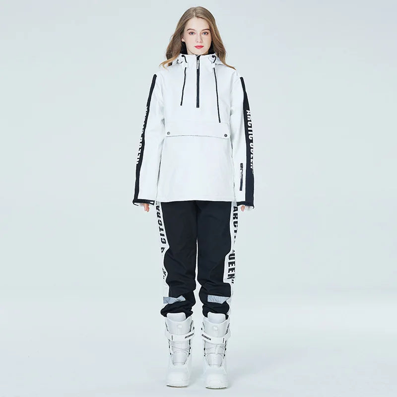 Traje de esquí para mujer, mono de esquí para deportes al aire libre, chaqueta de Snowboard para hombre, traje de salto cálido, ropa de invierno impermeable, monos, abrigo con capucha