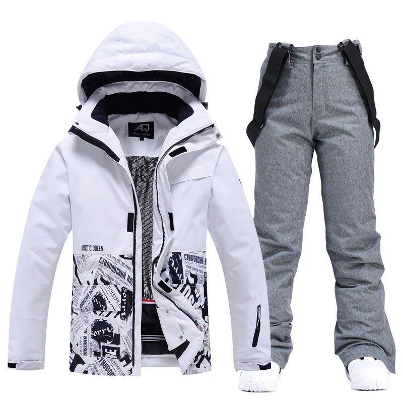 Ropa de nieve para hombres y mujeres, ropa para snowboard, ropa de invierno, esquí, conjuntos de chaqueta y pantalón para la nieve, ropa de snowboard, mujer