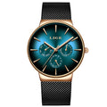 Nuevo reloj de moda para mujer LIGE elegante, lujoso, sencillo, ultrafino, con correa de malla de acero, de cuarzo, resistente al agua y con calendario casual.