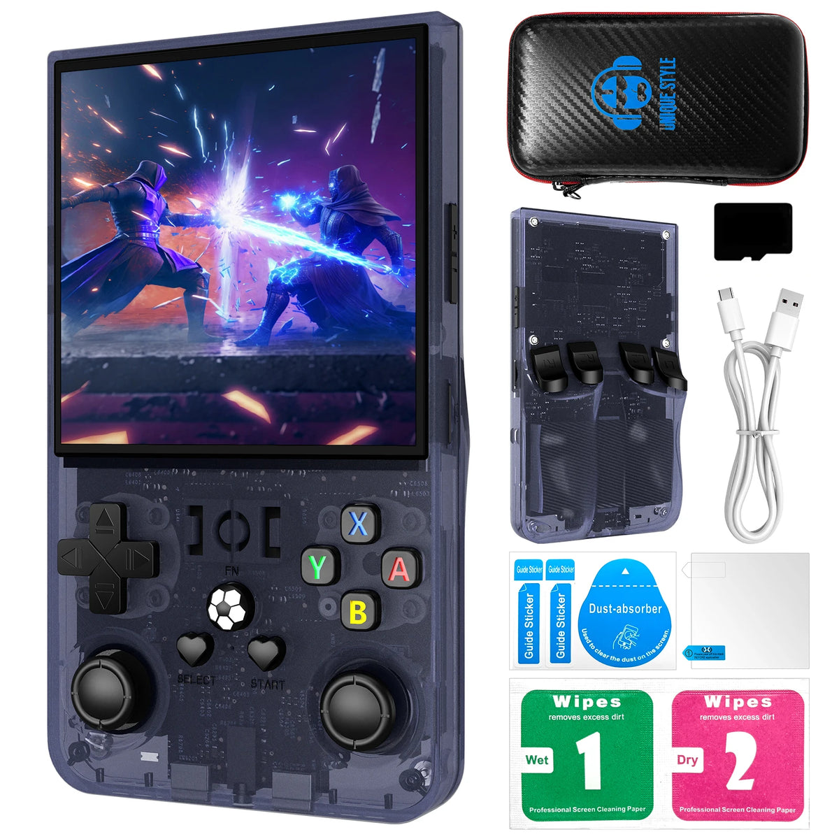 R36MAX Retro Handheld Game Console RK3326 Chip 22000+Games Open Source Linux System 4‘’HD Screen Portable Pocket Game Player