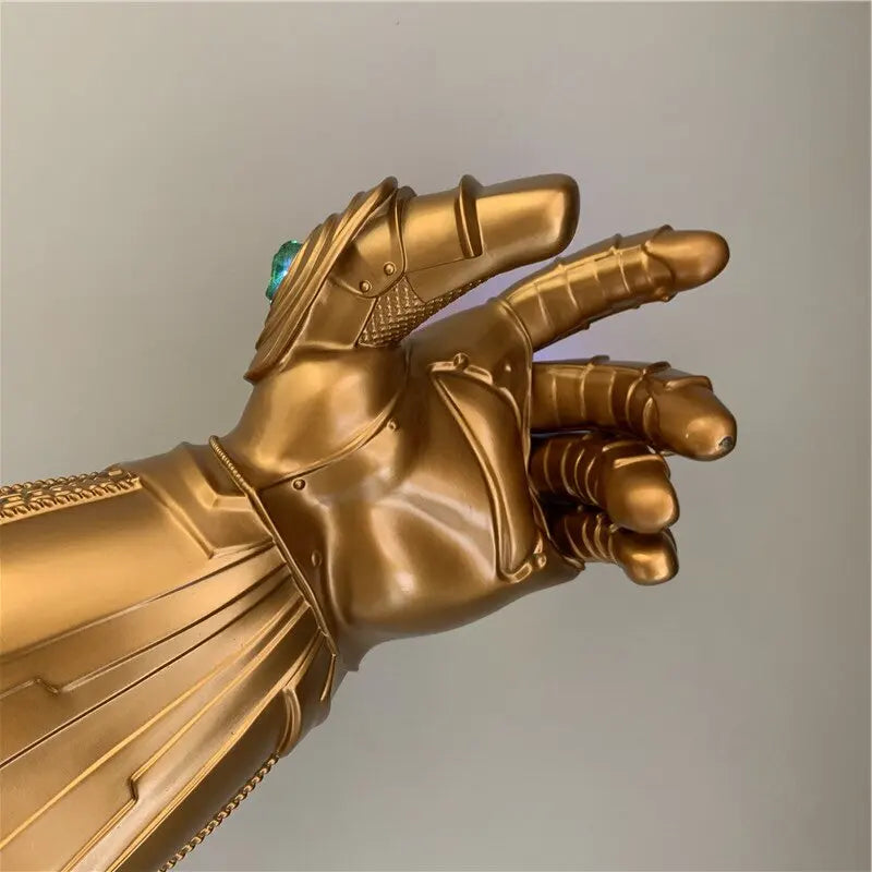 Marvel 1:1 Iron Man infinito piedra Thanos guantes vengadores superhéroe Weapen guantelete guantes con luz LED Cosplay Capitán América chico