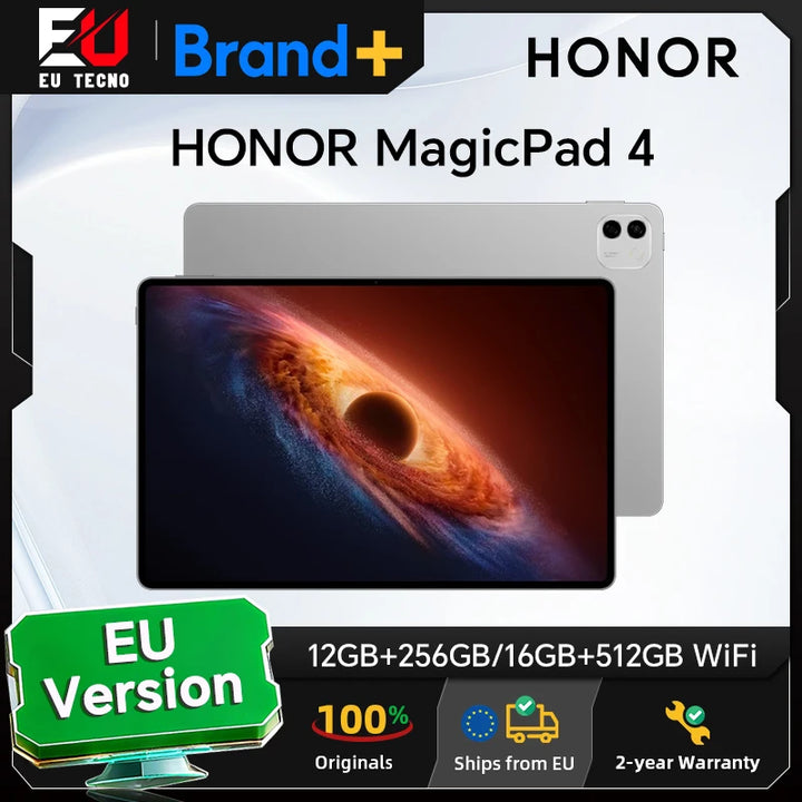 HONOR MagicPad 4, versión europea, batería de 10100 mAh, pantalla OLED de 12.3 pulgadas y 165 Hz, Snapdragon 8 Gen 5, BT6.0, tablet Android
