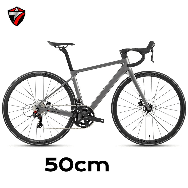 Bicicleta de carretera TWITTER 105/R7120 RS-22/24S de fibra de carbono para carreras, con freno de disco hidráulico y diseño aerodinámico, 700*25C