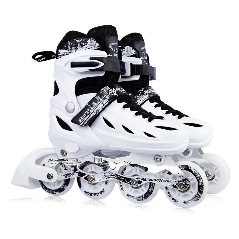 Zapatos de patín en línea ajustables, zapatillas deslizantes intermitentes profesionales, patinaje de velocidad para carreras al aire libre, zapatos de 4 ruedas, regalos