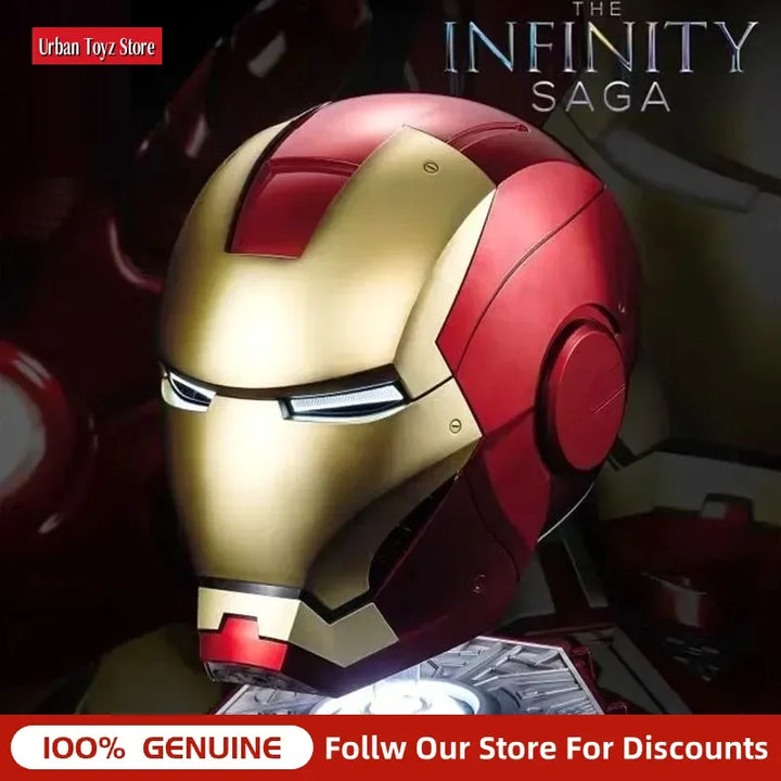 Casco Original de Iron Man MK5 de Avengers 1:1, Máscara Eléctrica Transformable con Activación por Voz, Coleccionable, para Regalo