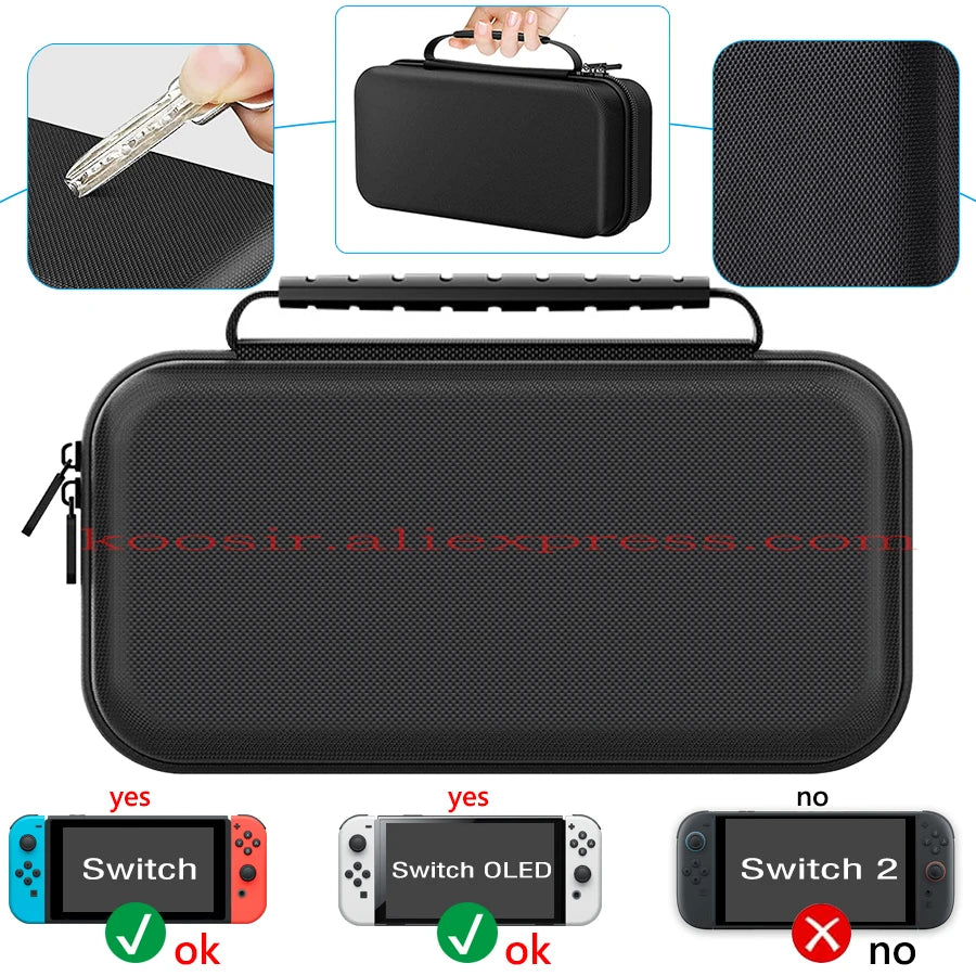 Bolsa de almacenamiento grande para Nintendo Switch, Estuche de transporte portátil SwitchOLED, bolsa de viaje de tela Oxford antiarañazos para Nintendo Switch OLED