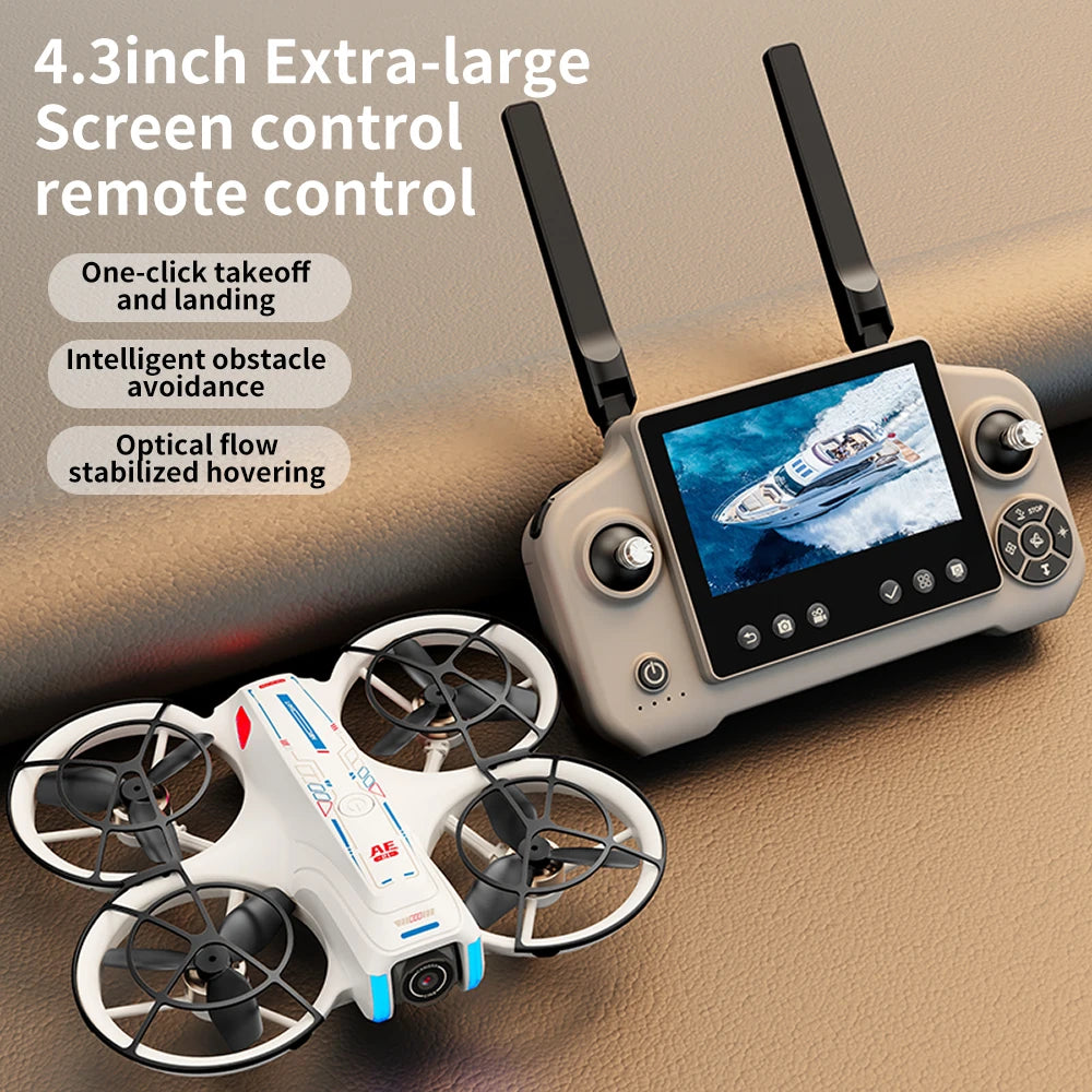 Mini Drone 8K HD-VR Cámara dual 180° ESC Flujo óptico Evitación de obstáculos Motor Drone UAV Control remoto Quadcopter Juguete universal