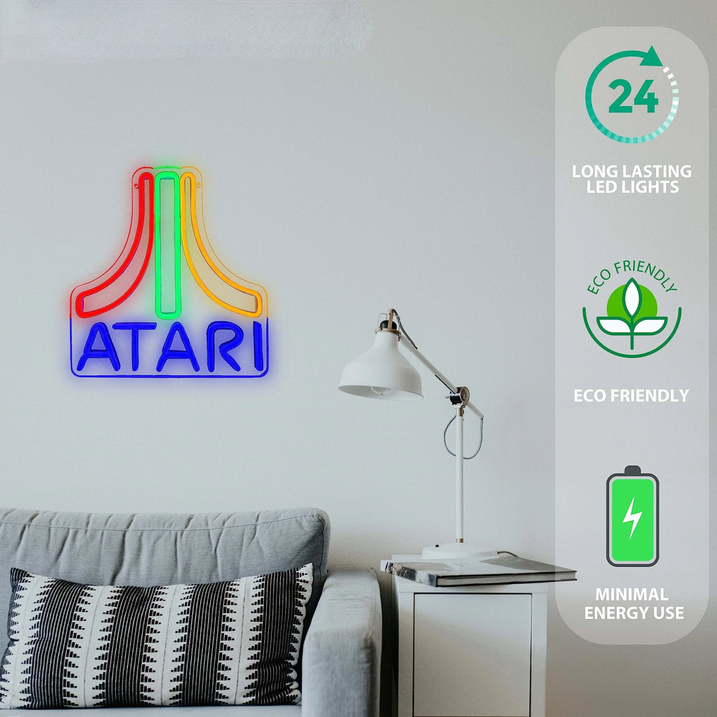 Letrero LED de juego, luz de neón, decoración para sala de juegos, logotipo de consola de juegos, letrero de neón USB, cueva de hombre, bar, regalo para gamer