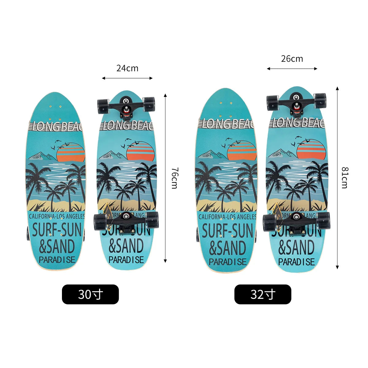 Surf Land Skateboard CX4 CX7 Maple, monopatín de carving, cruiser, longboard, para pumping, estilo cool, deportivo, urbano, al aire libre