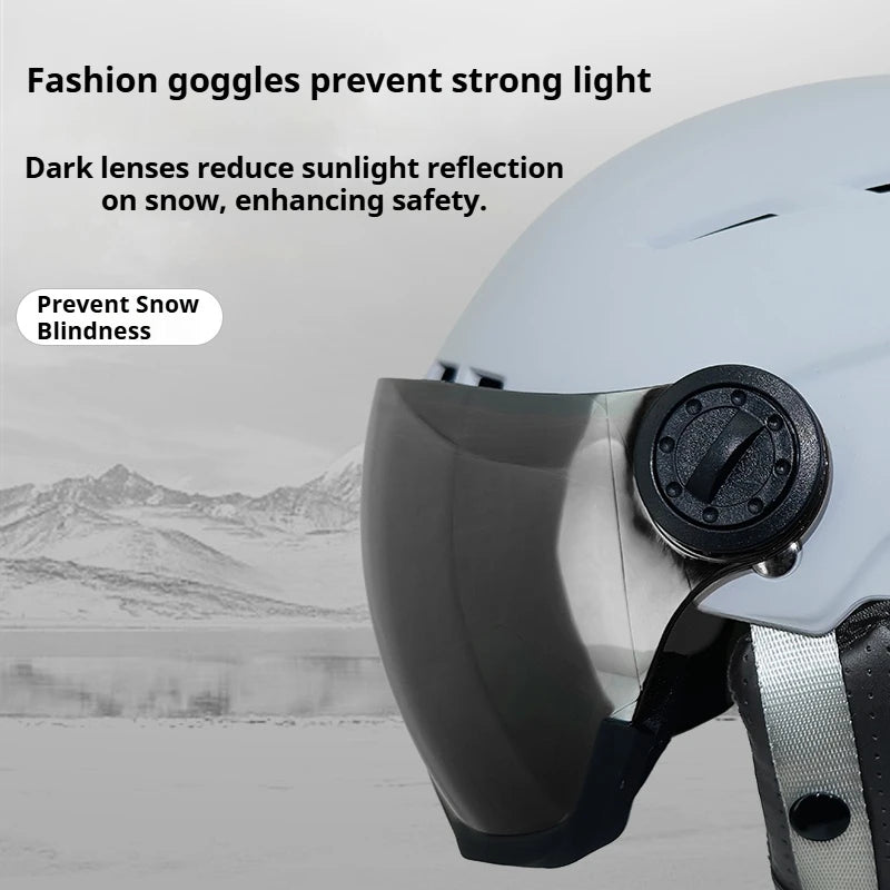 Casco de esquí para adultos y jóvenes, casco de moto de nieve de motocicleta, casco de monopatín, casco de moto de nieve para adultos, deportes al aire libre