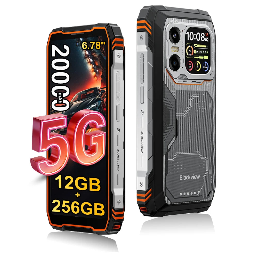 Blackview XPLORE 1 5G [No EU Charger] Rugged Smartphone 16GB+ 512GB /12GB+256GB 20000mAh Android15 6.78'' 2.4K 55W Mobile Phone