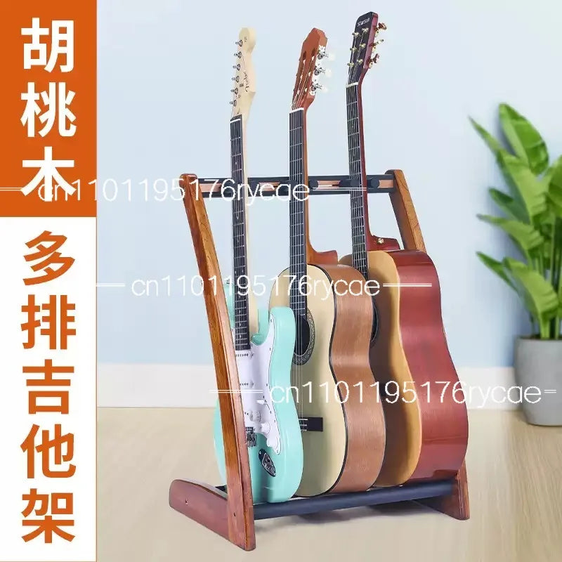 Soporte de Guitarra Multiusos para el Hogar, Soporte de Guitarra de Madera, Soporte Vertical para Múltiples Guitarras, Montado en el Suelo