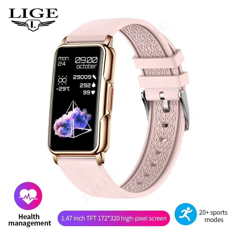 Reloj inteligente LIGE, pulsera de actividad física para hombre y mujer, banda deportiva, podómetro, monitor de frecuencia cardíaca y sueño, smartwatch resistente al agua