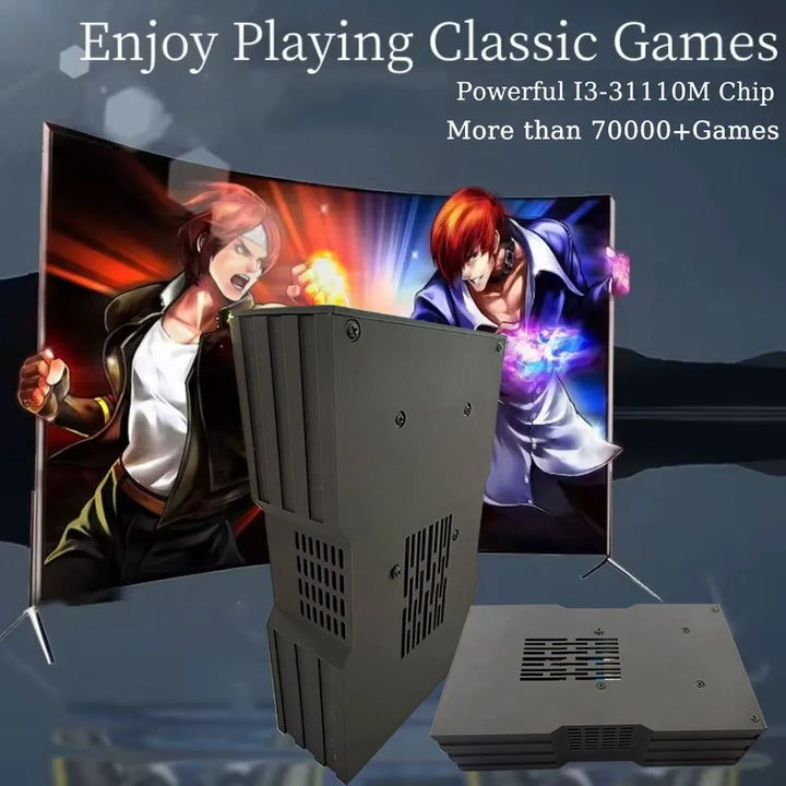 Consola de juegos Super Game X King, 4 GB de RAM, 500 GB de memoria ROM, compatible con Batocera, procesador I3-3110M, más de 70 000 juegos para Wii, PS2, XBOX, PSP y N64, con receptor USB.