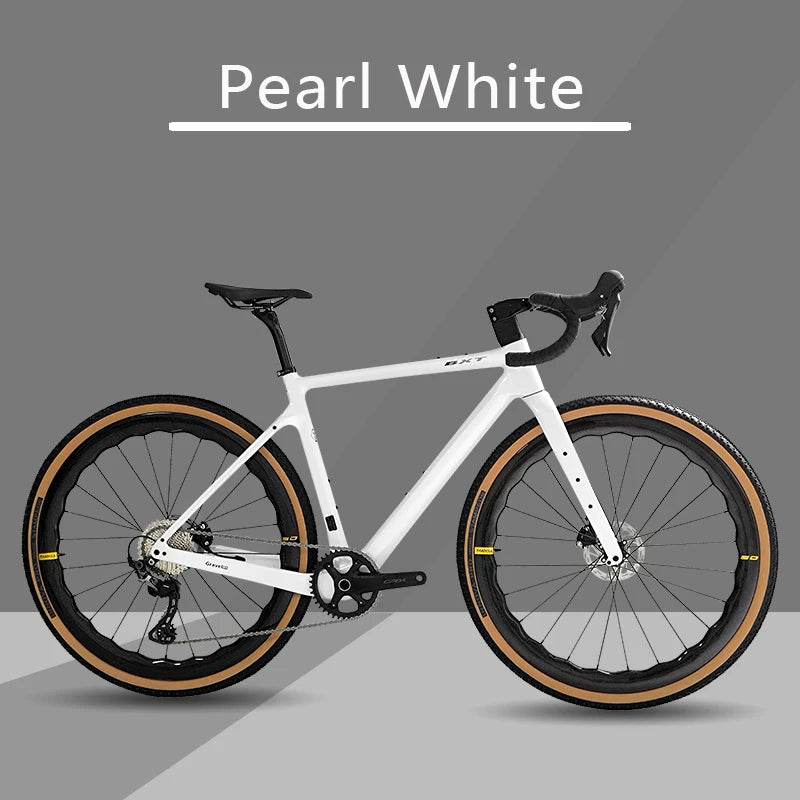 Bicicleta de gravel BXT 700C de fibra de carbono, 11 velocidades GRX-600, ruedas de carbono, manillar de carbono, bicicleta de carretera de gravel completa