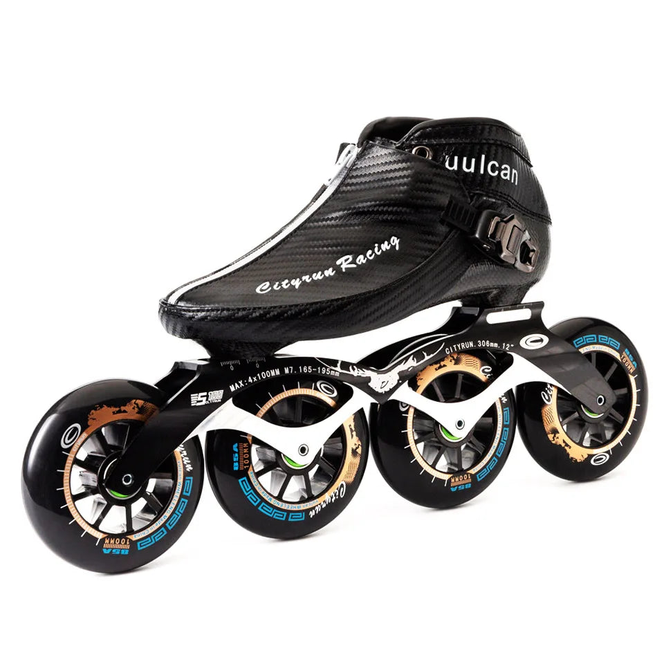 Japy-Patines en línea de fibra de carbono para competición profesional, botas con cremallera, Similar a Powerslide, Cityrun Speed, 2019