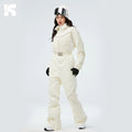 KUFUN-ropa de esquí para mujer, mono, impermeable, general, grueso, Snowboard, de una pieza, a prueba de viento, deporte de nieve, suelto, para adultos y adolescentes
