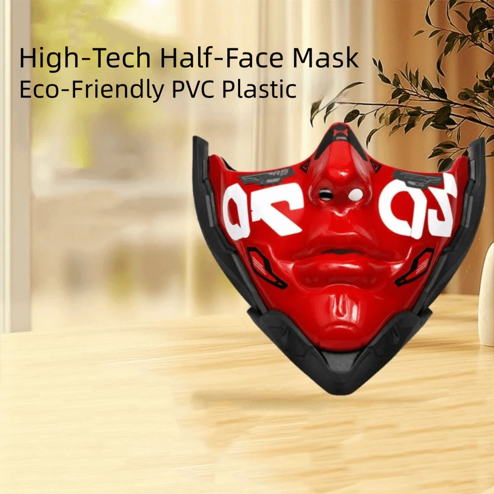Máscara Facial Mecánica Estilo Ciberpunk, Máscara Robótica Futurista, Diseño Decorativo de Ciencia Ficción