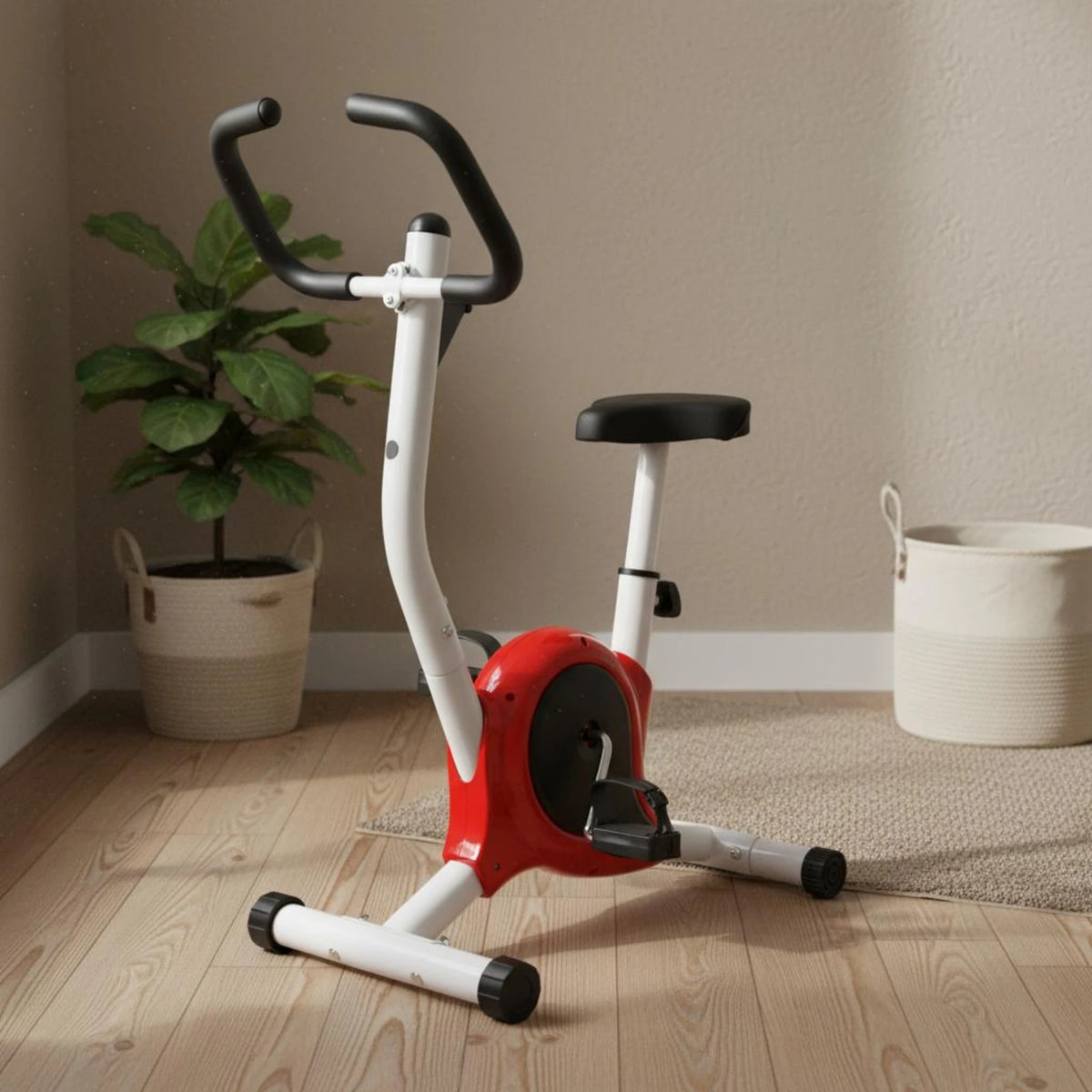 Bicicleta Estática para Niños, Tamaño Compacto, Bicicleta de Ejercicio para Niños, Equipo de Gimnasio en Casa, Asiento Ajustable, Pedales Antideslizantes