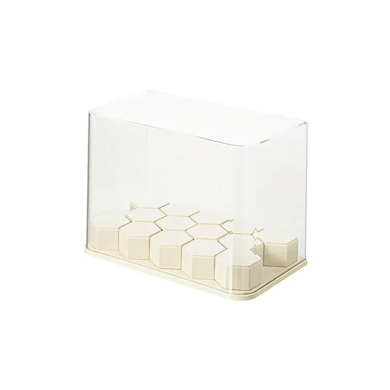 Estante de exhibición para figuras de cajas sorpresa, vitrina de acrílico transparente a prueba de polvo, para muñecos y adornos de bloques de construcción