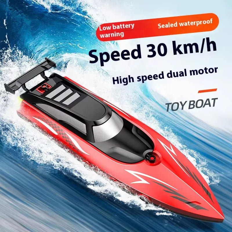 RC Battery Boat Ship 2.4Ghz High-Speed Remote Control Racing Ship Water Speed Boat Child Model Kids Boys Outdoor Pool Toys Gifts