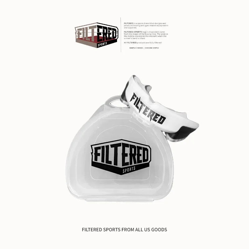 Protector bucal deportivo filtrado para adultos, Muay Thai, boxeo, dientes, Rugby, entrenamiento de lucha, protección, tirantes Mma, protector bucal de lucha