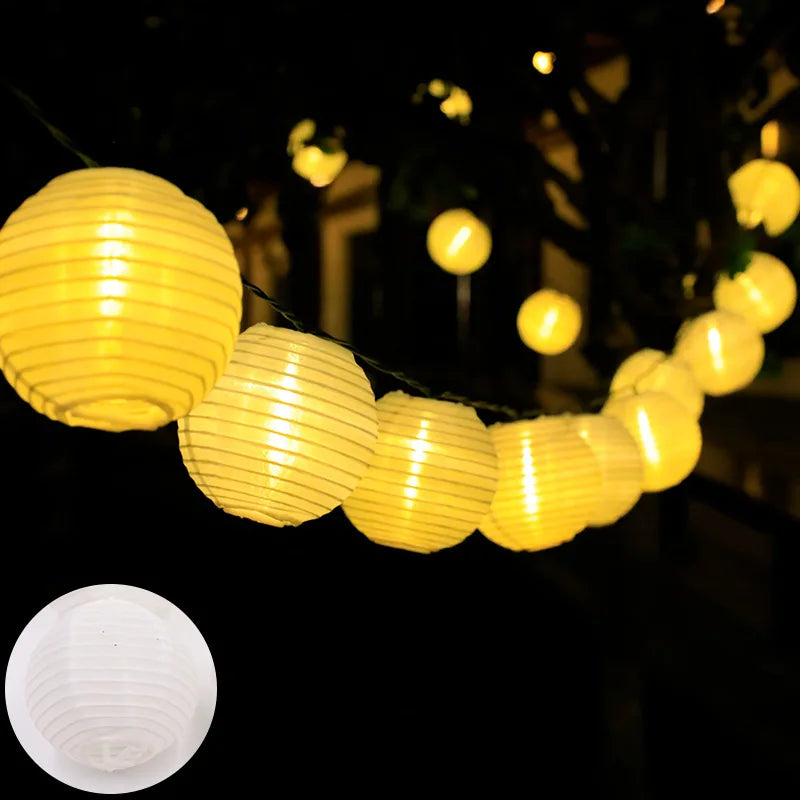 Guirnalda de luces solares LED para exteriores, luces decorativas de hadas con energía solar para jardín, Navidad, bodas y fiestas