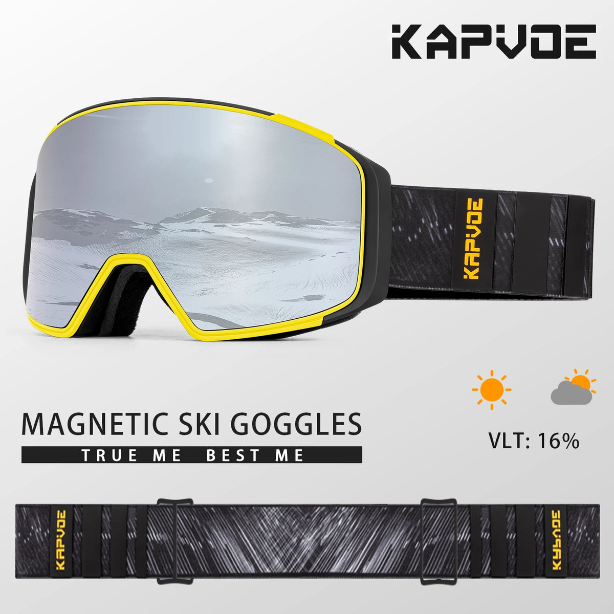 KAPVOE lente de atracción magnética deportes al aire libre gafas de esquí fotocromáticas protección esquí Snowboard correa antideslizante gafas de nieve