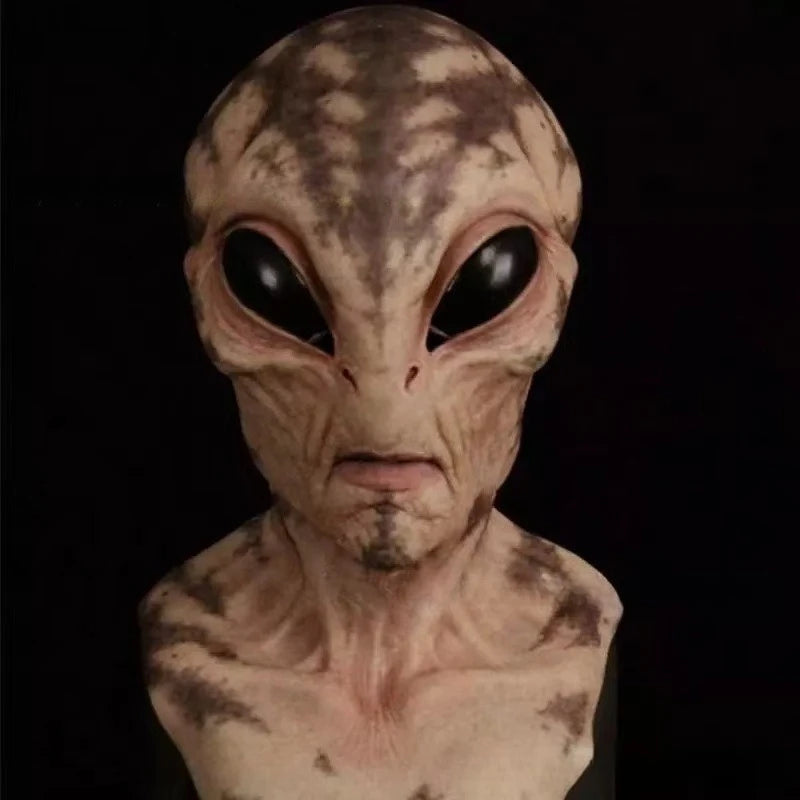 Máscara de miedo de alienígena de Halloween, máscara supersuave de alienígena Horrible, máscara de terror, fiesta espeluznante, divertido accesorio de Cosplay, máscaras, accesorios de decoración
