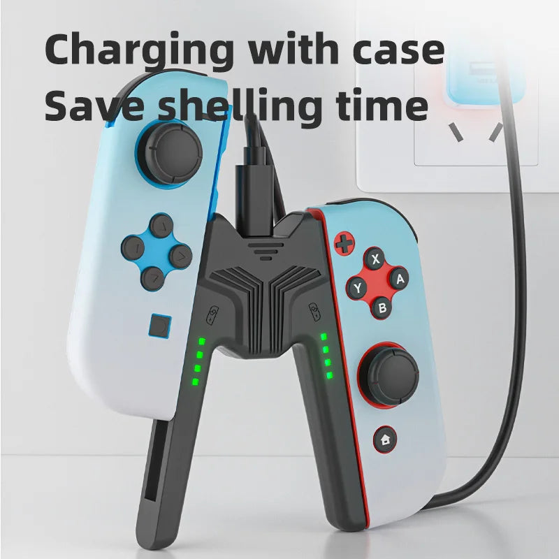 Soporte de agarre de carga portátil Aolion para Nintendo Switch/OLED para controlador Joy-con base de carga para accesorios de juego Switch
